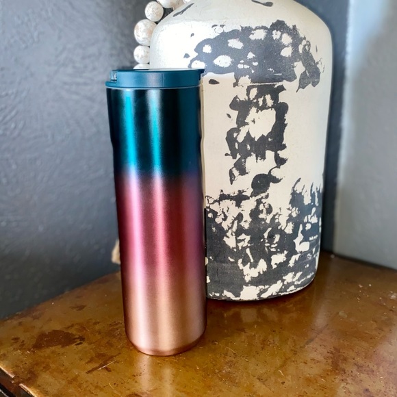 AUTHENTIC STARBUCKS STAINLESS STEAL “AUTUM OMBRÉ” TUMBLER - LIKE NEW - Picture 5 of 12